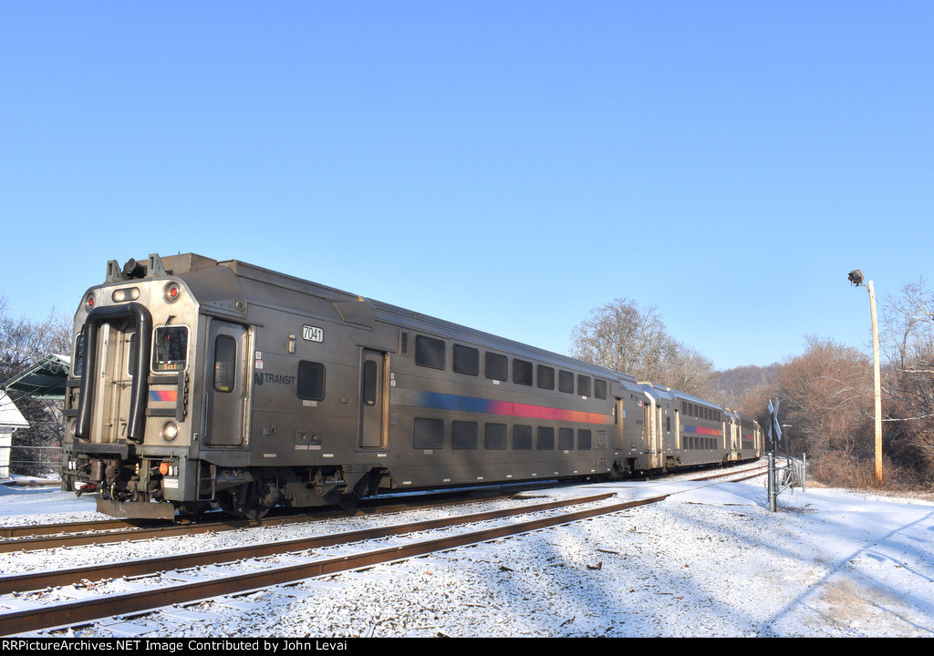 NJT Train # 5170 at High Bridge Station with a Multilevel Set